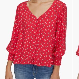 Sanctuary Harmony Balloon Sleeve Floral Top